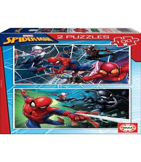 Puzzle 2 x 100 Pcs Spiderman Ref: 18101