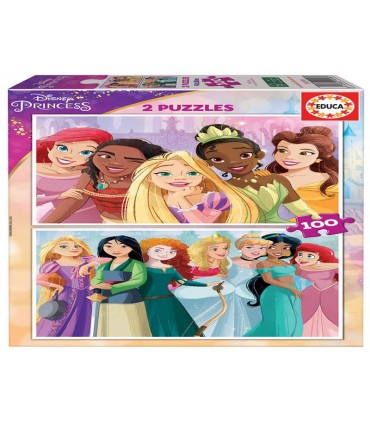 Puzzle 2 X 100 Pcs Princesas Ref:19298