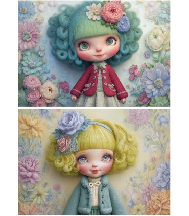 Puzzle 2 X 100Pcs Chicas Florales 20499