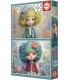 Puzzle 2 X 100Pcs Chicas Florales 20499