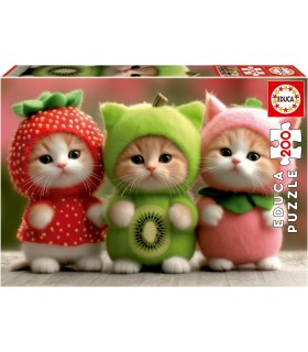 Puzzle 200 pcs Gatitos Frutales 20496