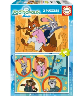 Puzzle 2 X 48 Pcs Zootropolis Ref: 20463