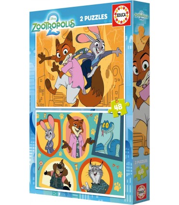 Puzzle 2 X 48 Pcs Zootropolis Ref: 20463