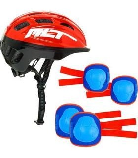 Set Casco + Protecciones Azul Ref: 24304