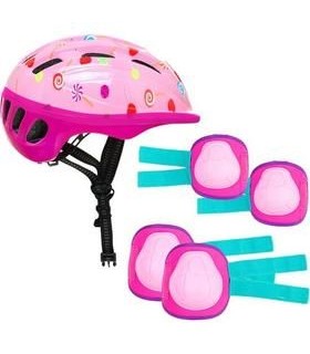 Set Casco + Proteccion Rosa Ref: 24305