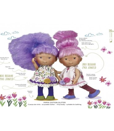 Muñeca Pippa Cotton Lilac 30Cm 2800