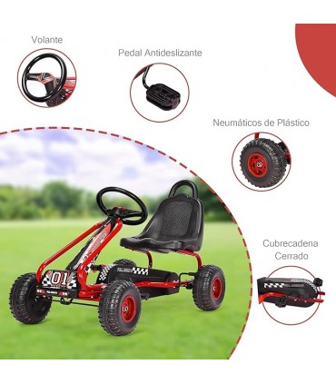 Go Kart Rojo 97*57*61 Air Wheel GK0090